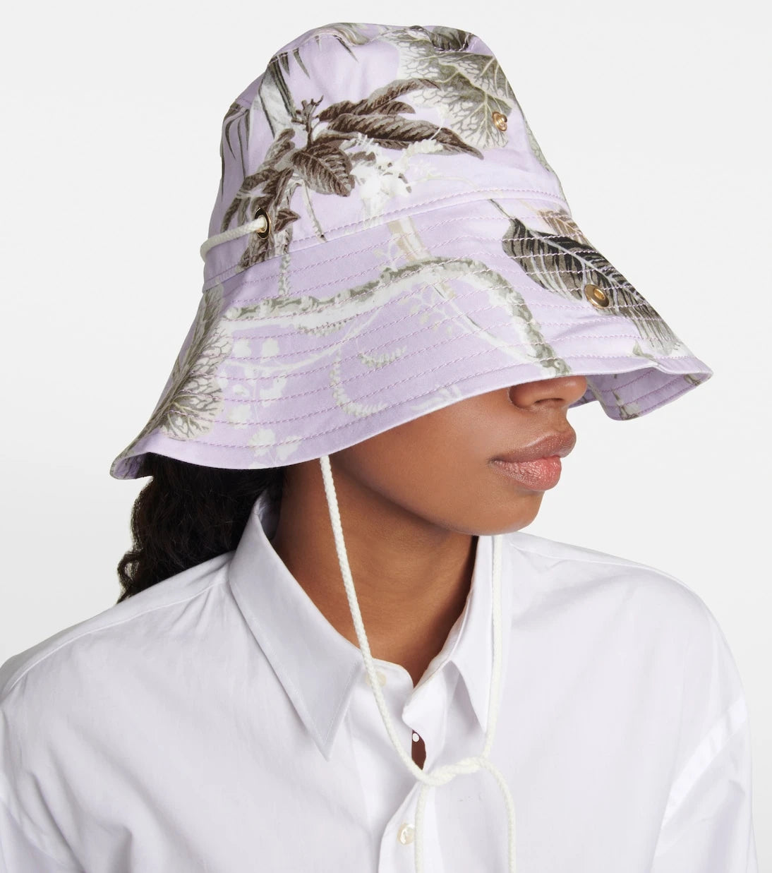 Erdem - Floral canvas bucket hat