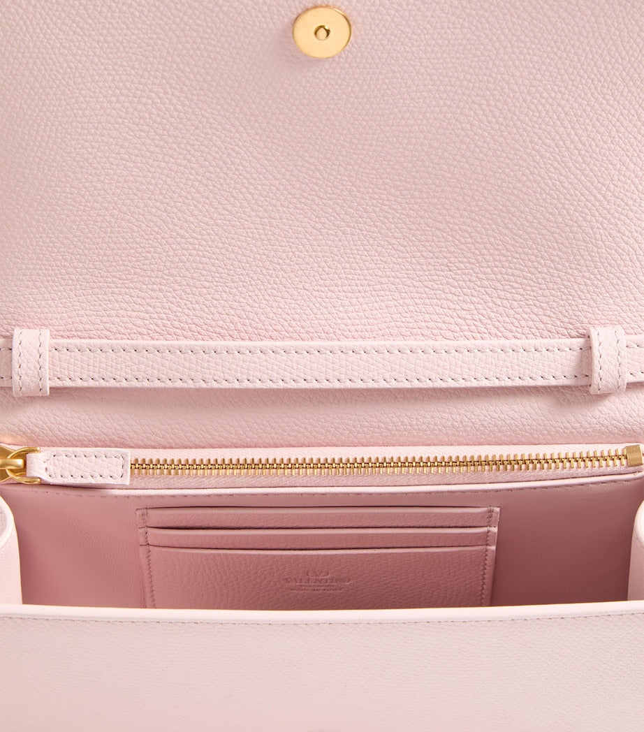 Valentino Garavani Pink Mini Calf Leather VLogo Shoulder Bag