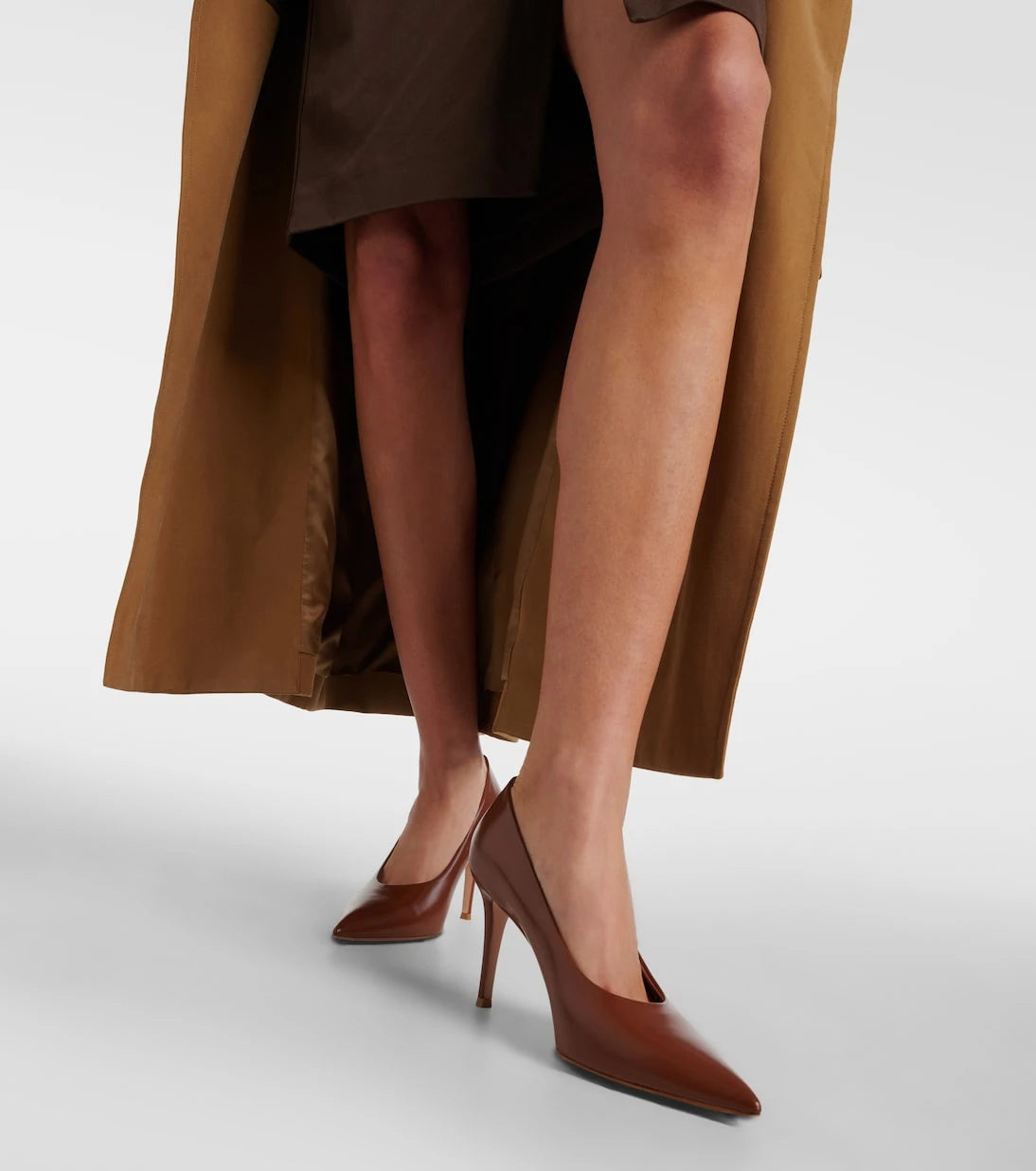 Gianvito Rossi - حذاء جيانفيتو 85 الجلدي بكعب عالٍ