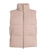 Agnona Pink Cashmere Quilted Gilet