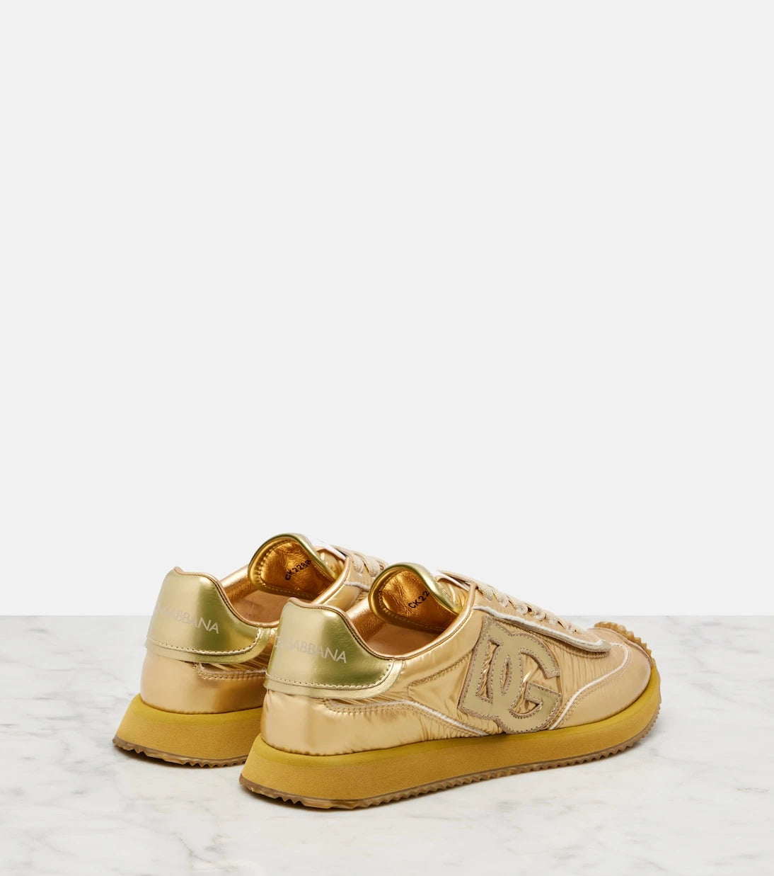 Dolce&Gabbana - DG Cushion metallic leather sneakers