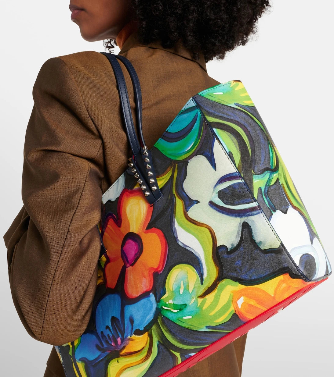 Christian Louboutin - Cabata Small floral leather tote bag
