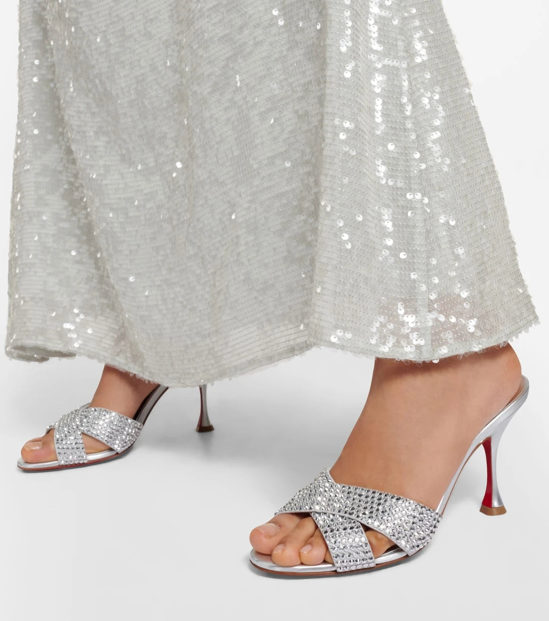 Christian Louboutin - Mariza Is Back embellished leather mules