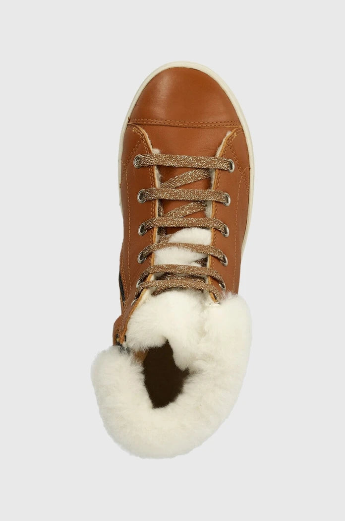 Pom D'api SWAG ZIP FUR Çocuk Deri Kışlık Botlar