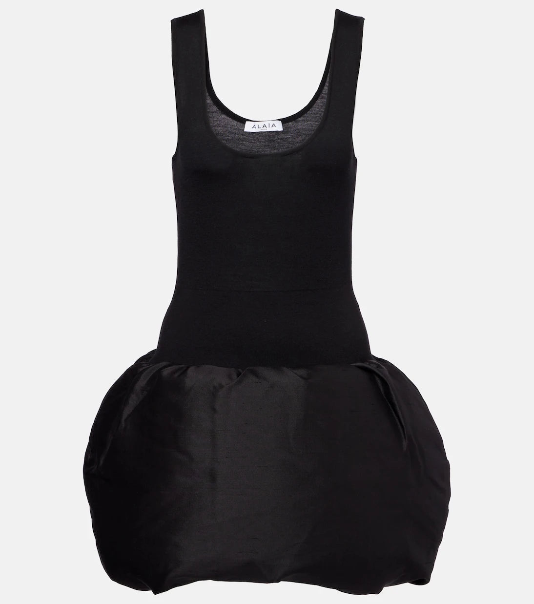 Alaïa - Down-paneled wool-blend minidress