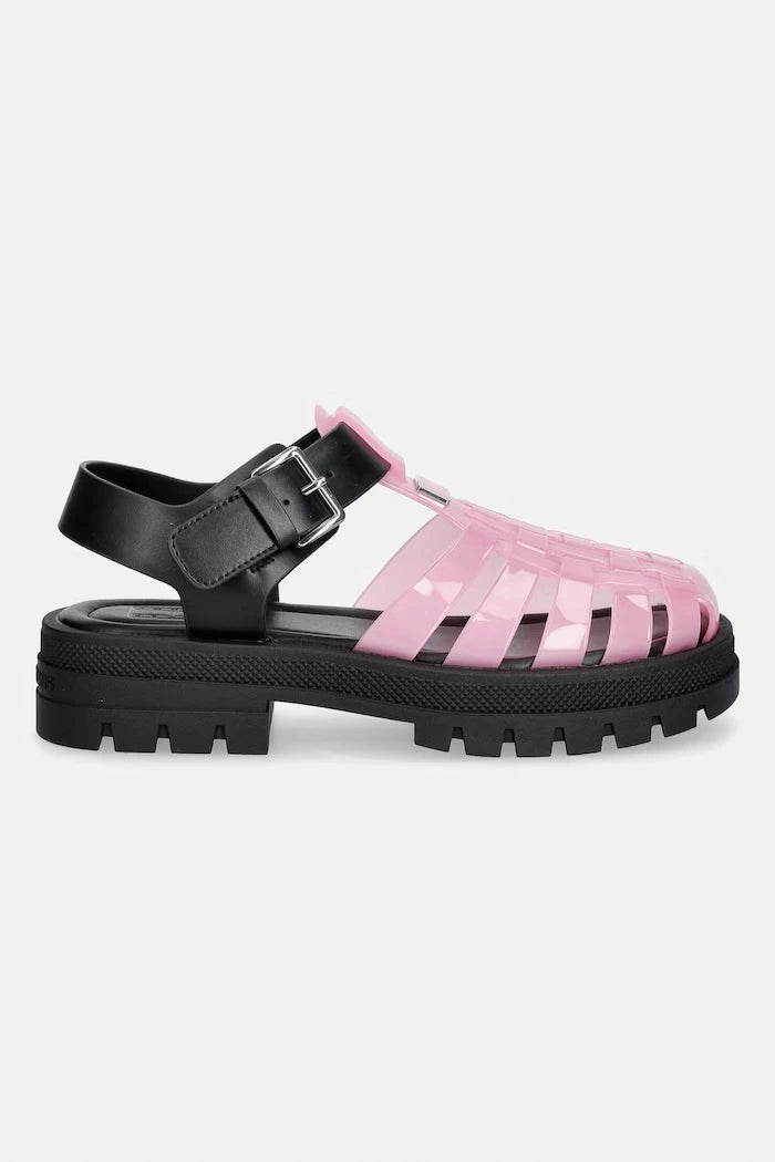 Tommy Jeans açık topuklu sandalet ayakkabı kadın TJW JELLY FISHERMAN SANDAL
