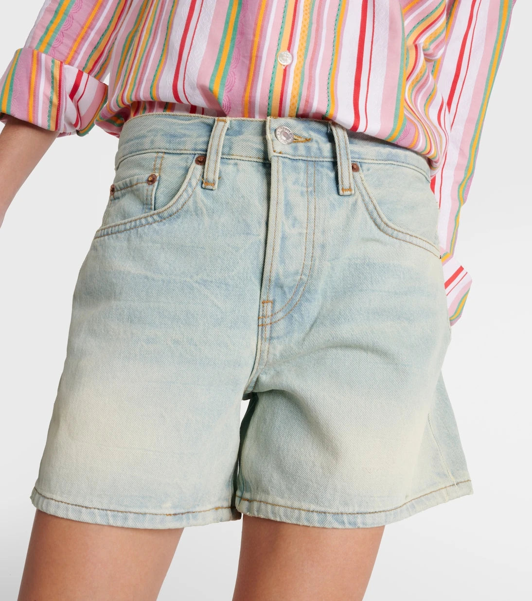 Re/Done - Mid-rise denim shorts