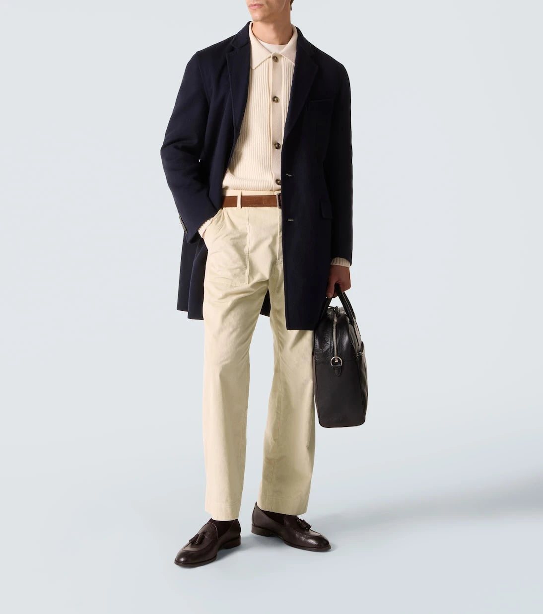 Brioni - Cotton and wool corduroy straight pants