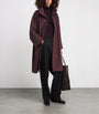 Burgundy Cashmere Stand-Collar Coat