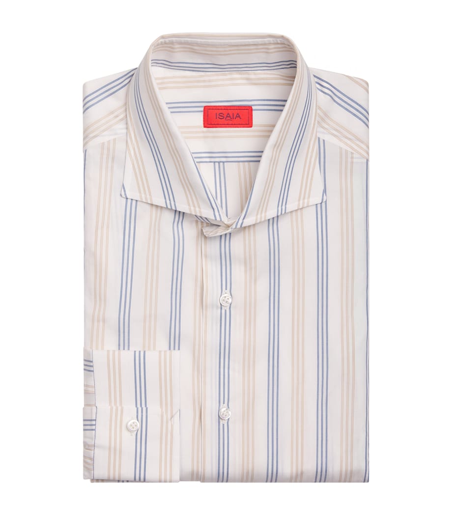Isaia Cotton Stripe Dress Shirt