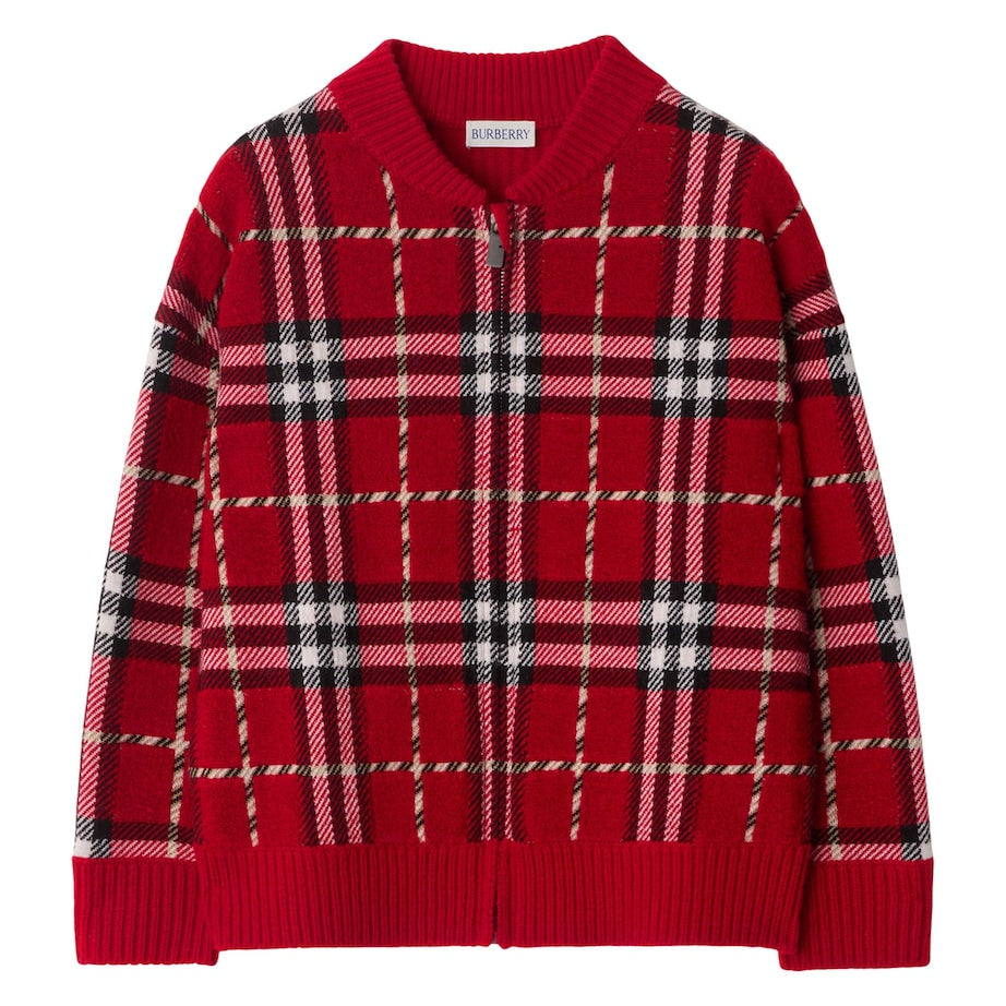 Burberry Kids Wool Check Bomber Jacket (3-12 Years)