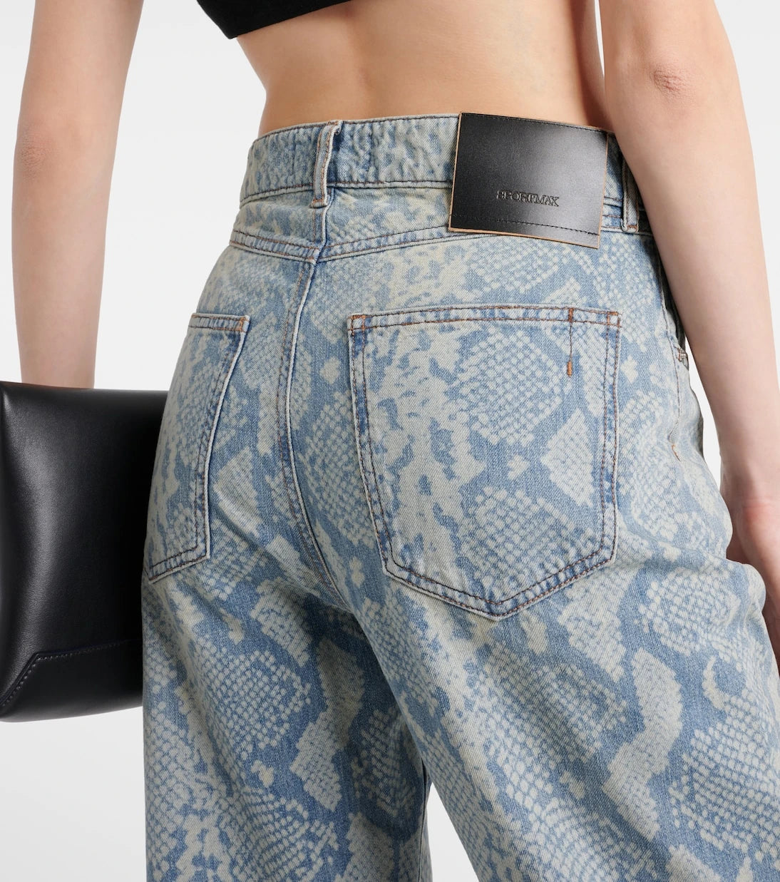 Sportmax - Diego snake-print straight jeans