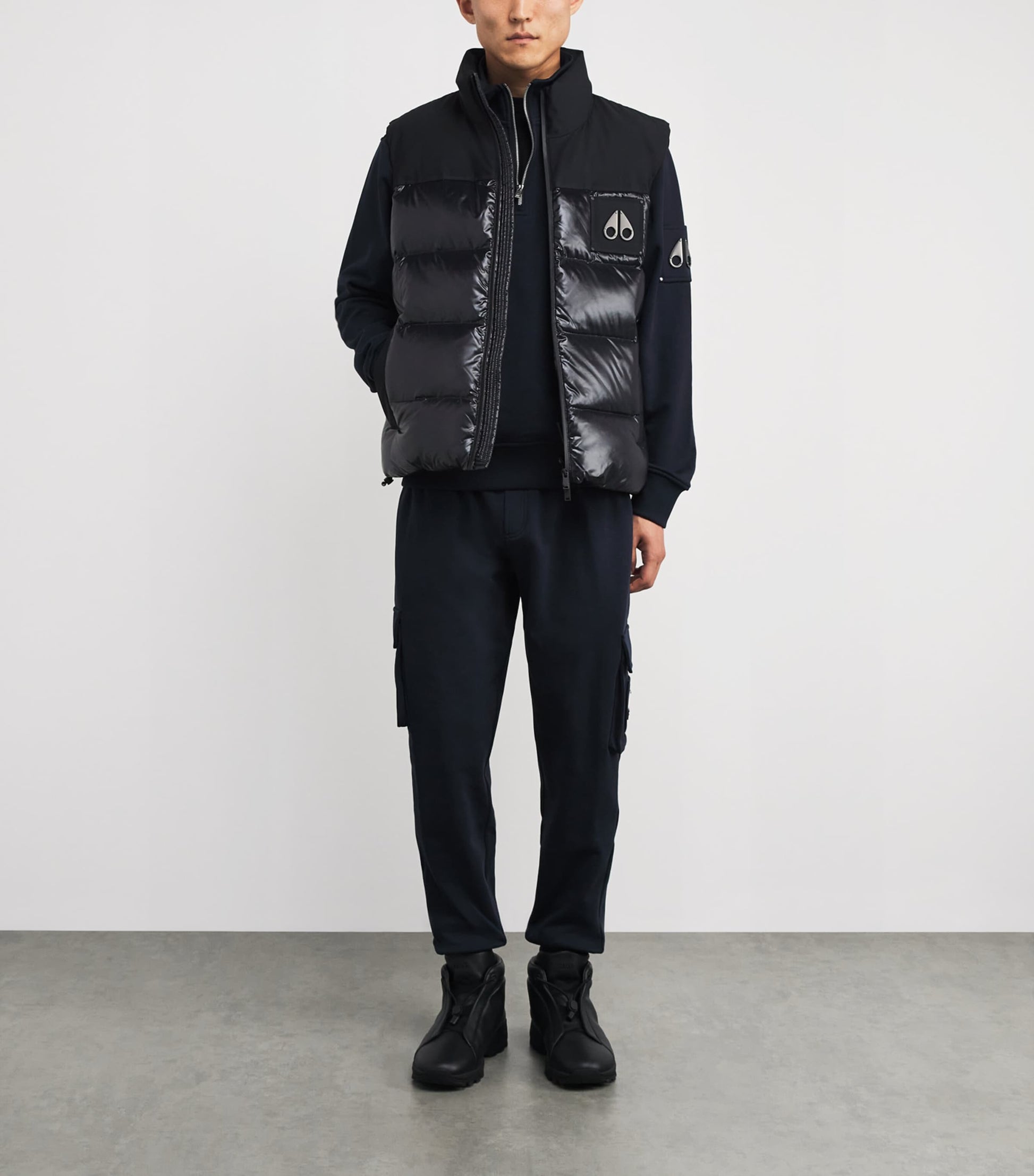 Moose Knuckles Black Down-Filled Victory Peak Gilet