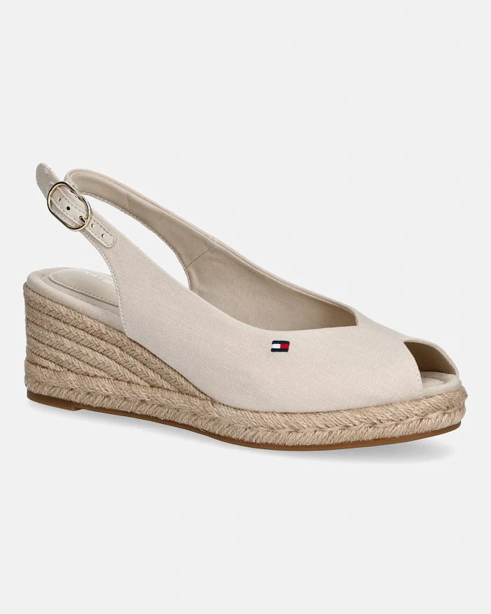 Tommy Hilfiger Kadın Mid Wedge Espad Slingback Platform Sandalet