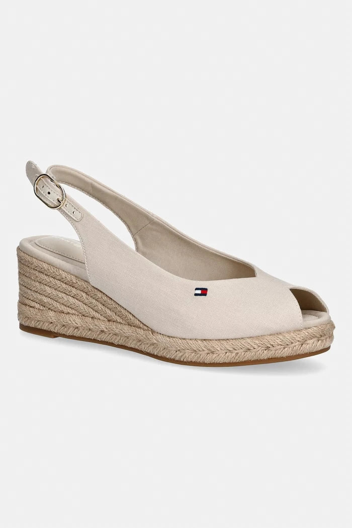 Tommy Hilfiger Kadın Mid Wedge Espad Slingback Platform Sandalet