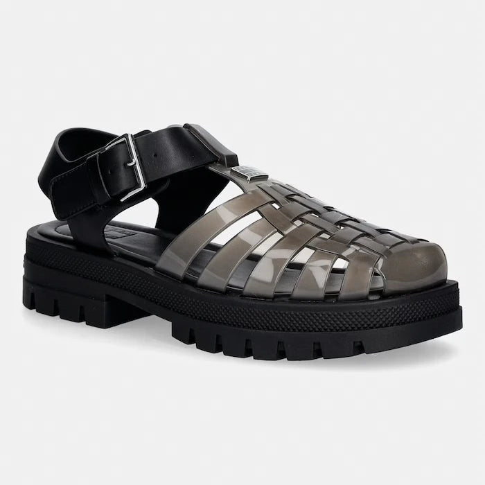 Tommy Jeans açık topuklu sandalet ayakkabı kadın TJW JELLY FISHERMAN SANDAL