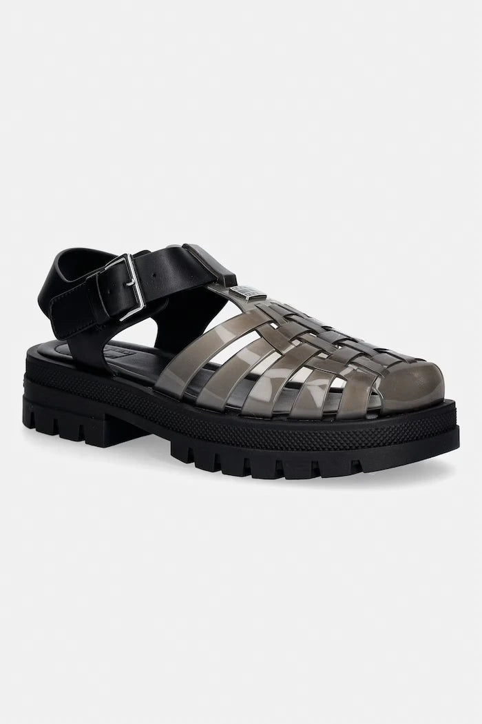Tommy Jeans açık topuklu sandalet ayakkabı kadın TJW JELLY FISHERMAN SANDAL