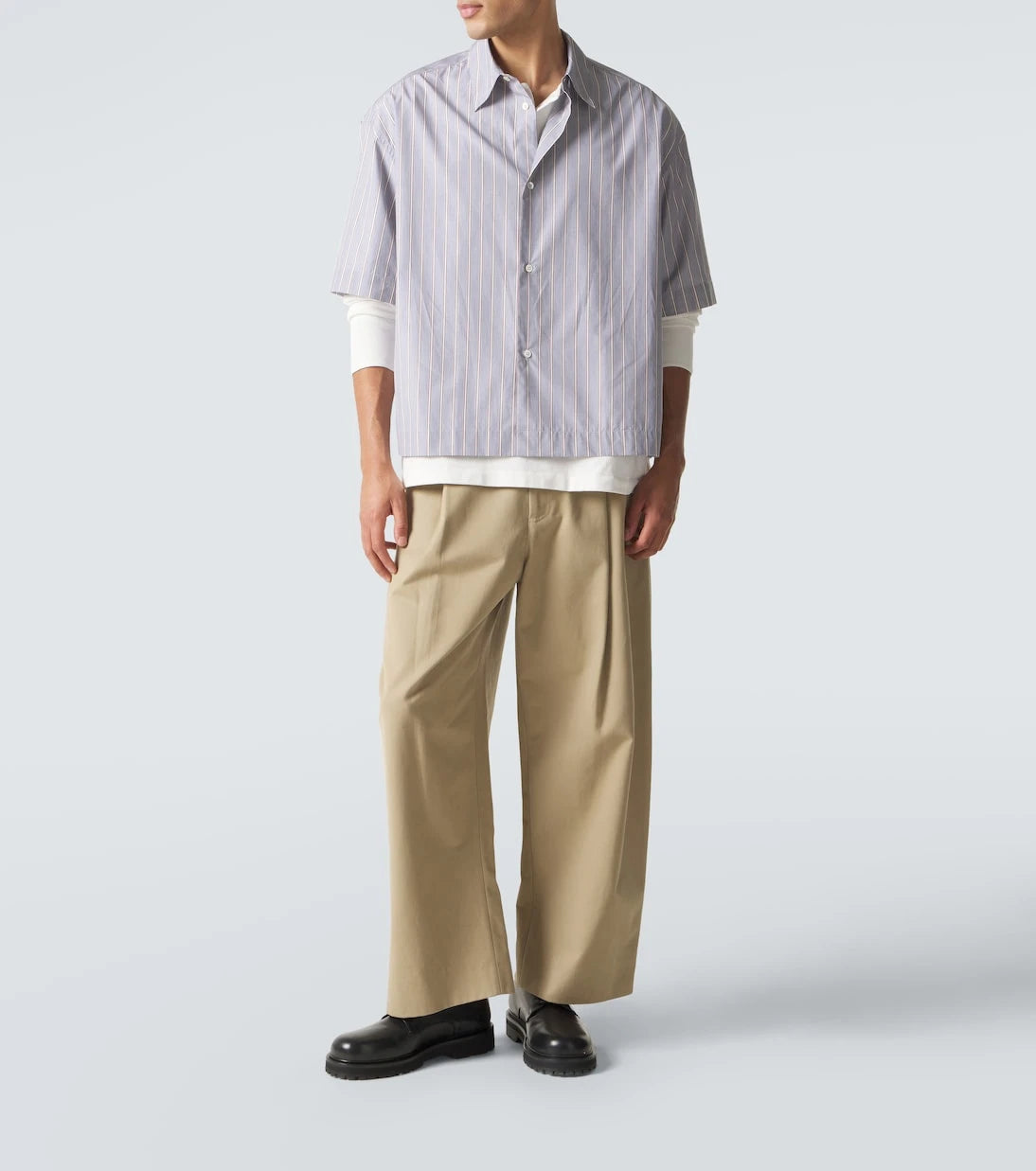 Studio Nicholson - Sorte cotton wide-leg pants