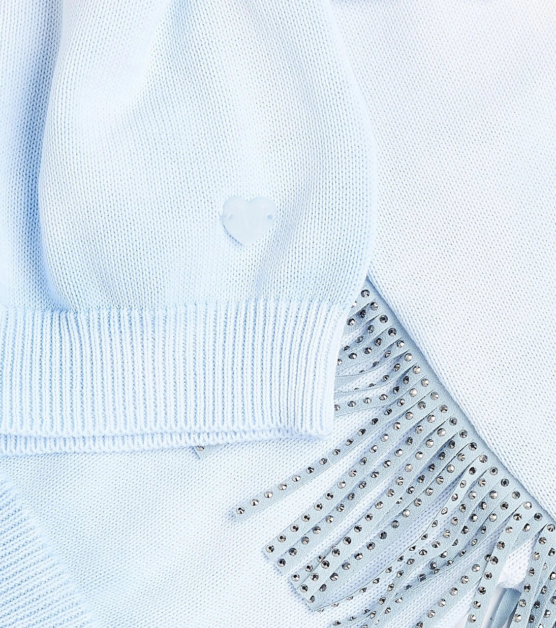 Monnalisa - Fringed ombré cotton cardigan