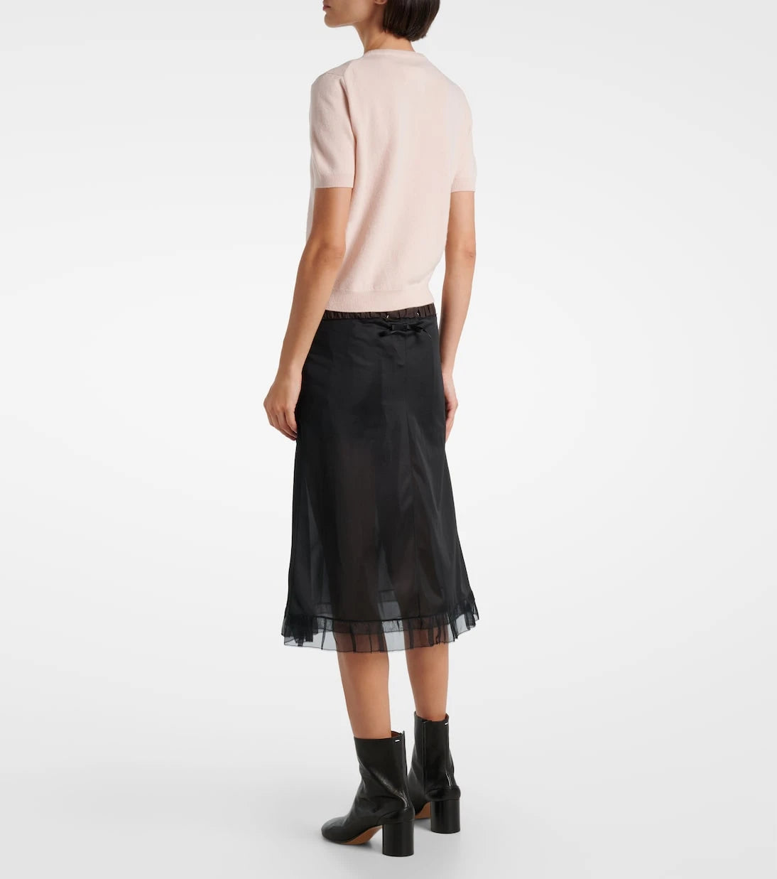 Maison Margiela - تي شيرت صوف بكر محبوك