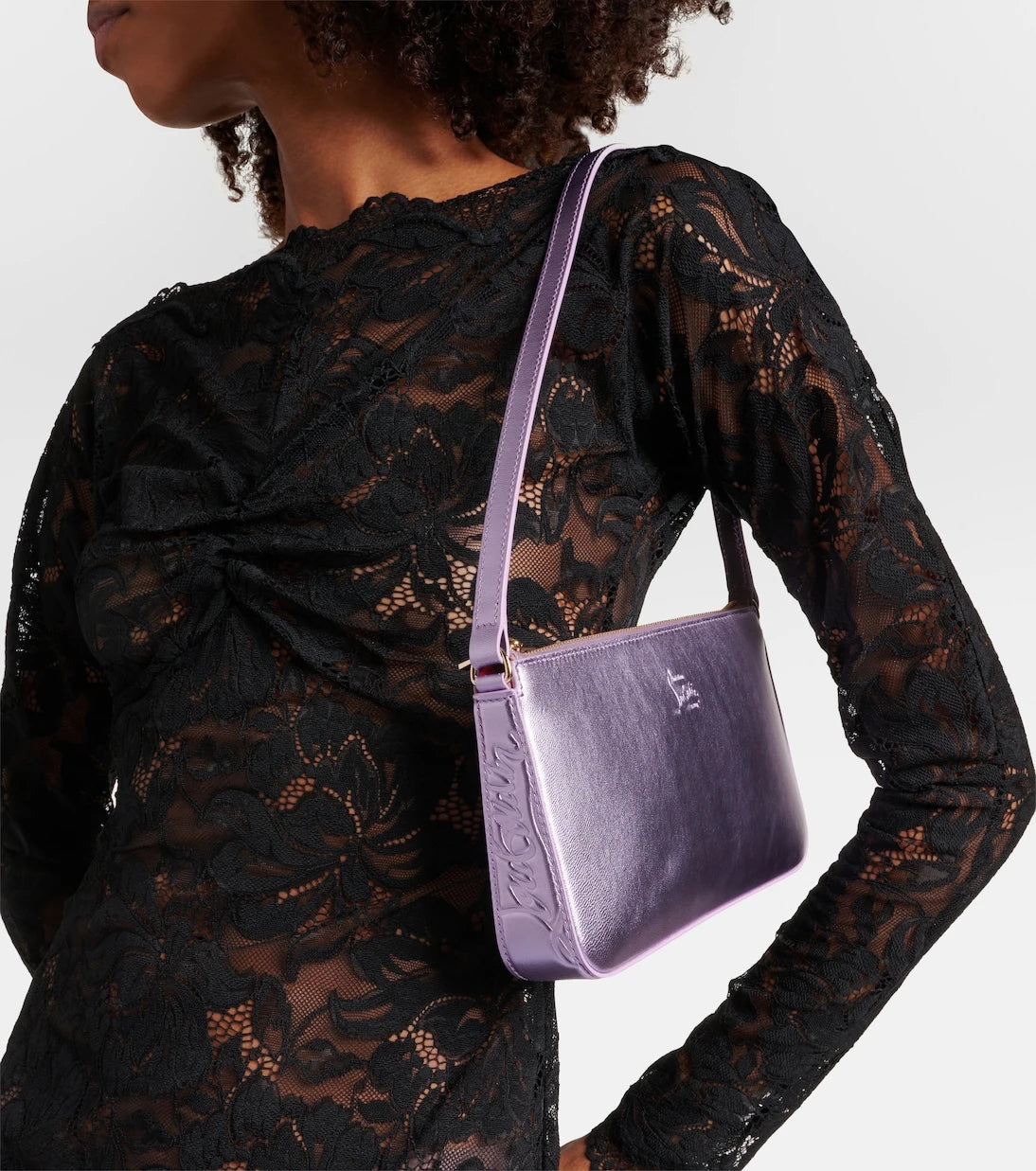 Christian Louboutin - Loubila metallic leather shoulder bag