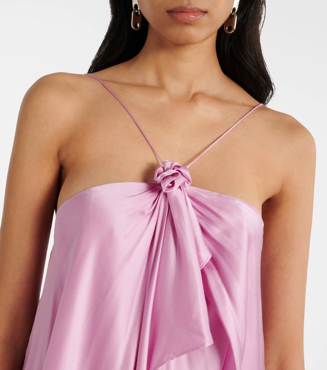 Acne Studios - Ruffled halterneck satin minidress