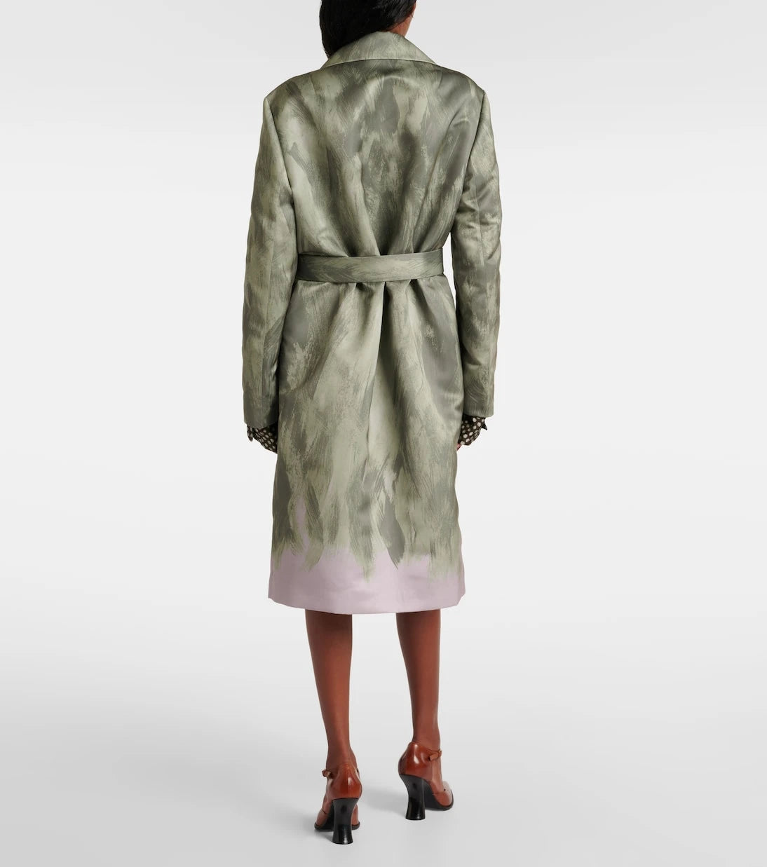 Dries Van Noten - Satin wrap coat