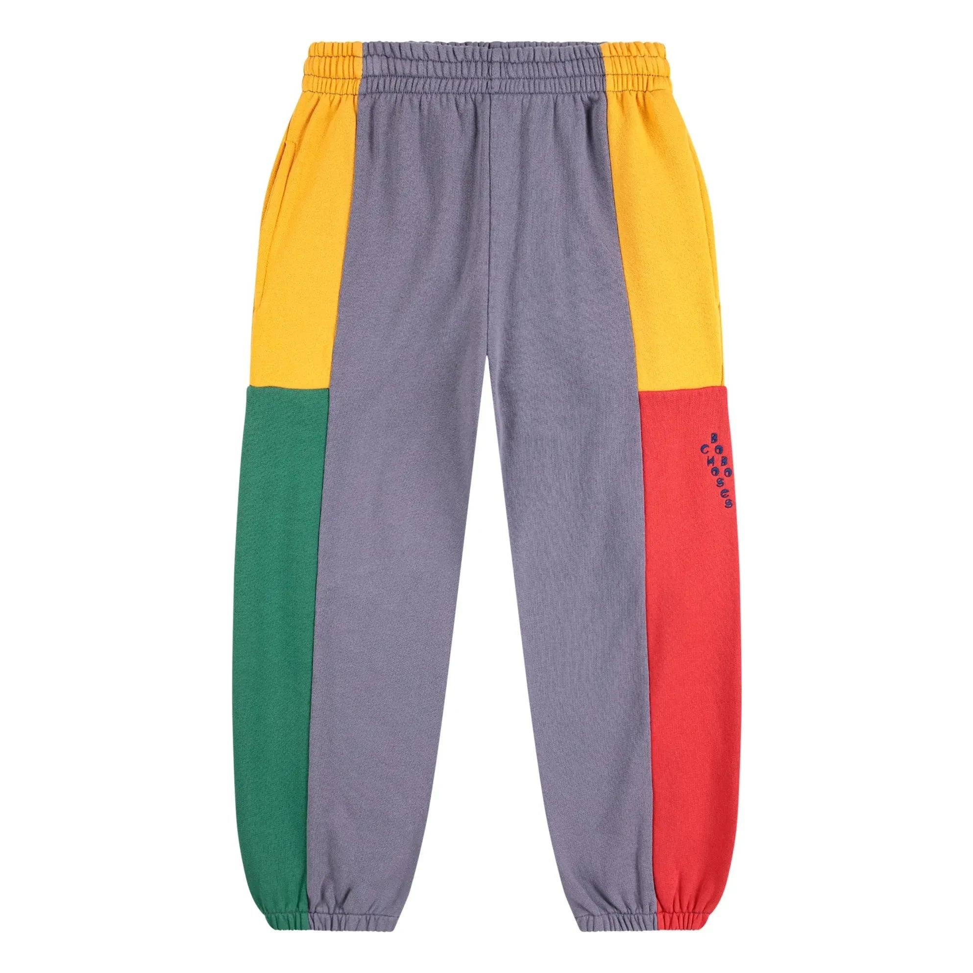 Bobo Choses - Colorblock organic cotton joggers | Mauve