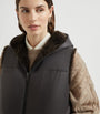 Brunello Cucinelli Brown Cashmere Hooded Vest