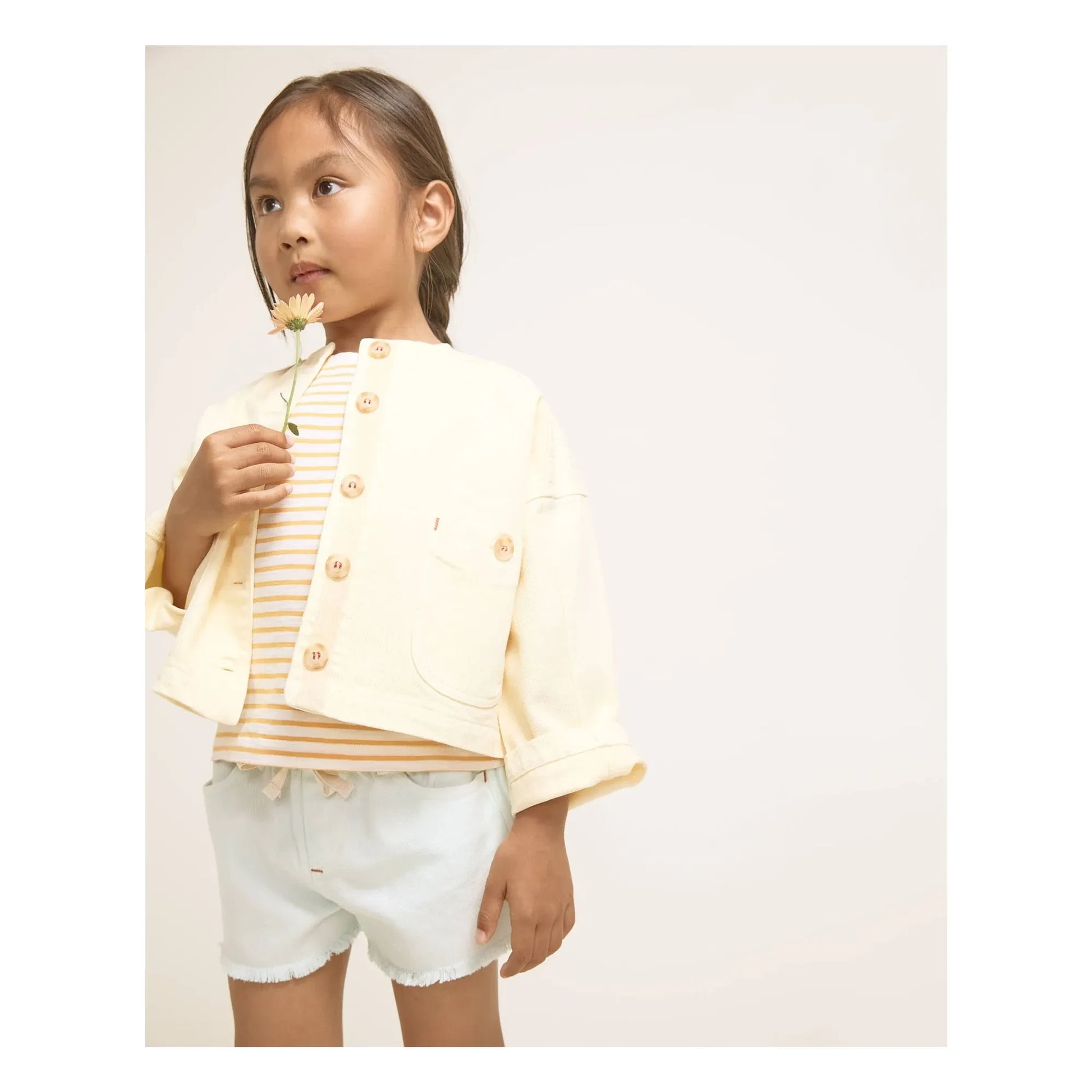 Búho - Denim Lyocell jacket | Pale yellow