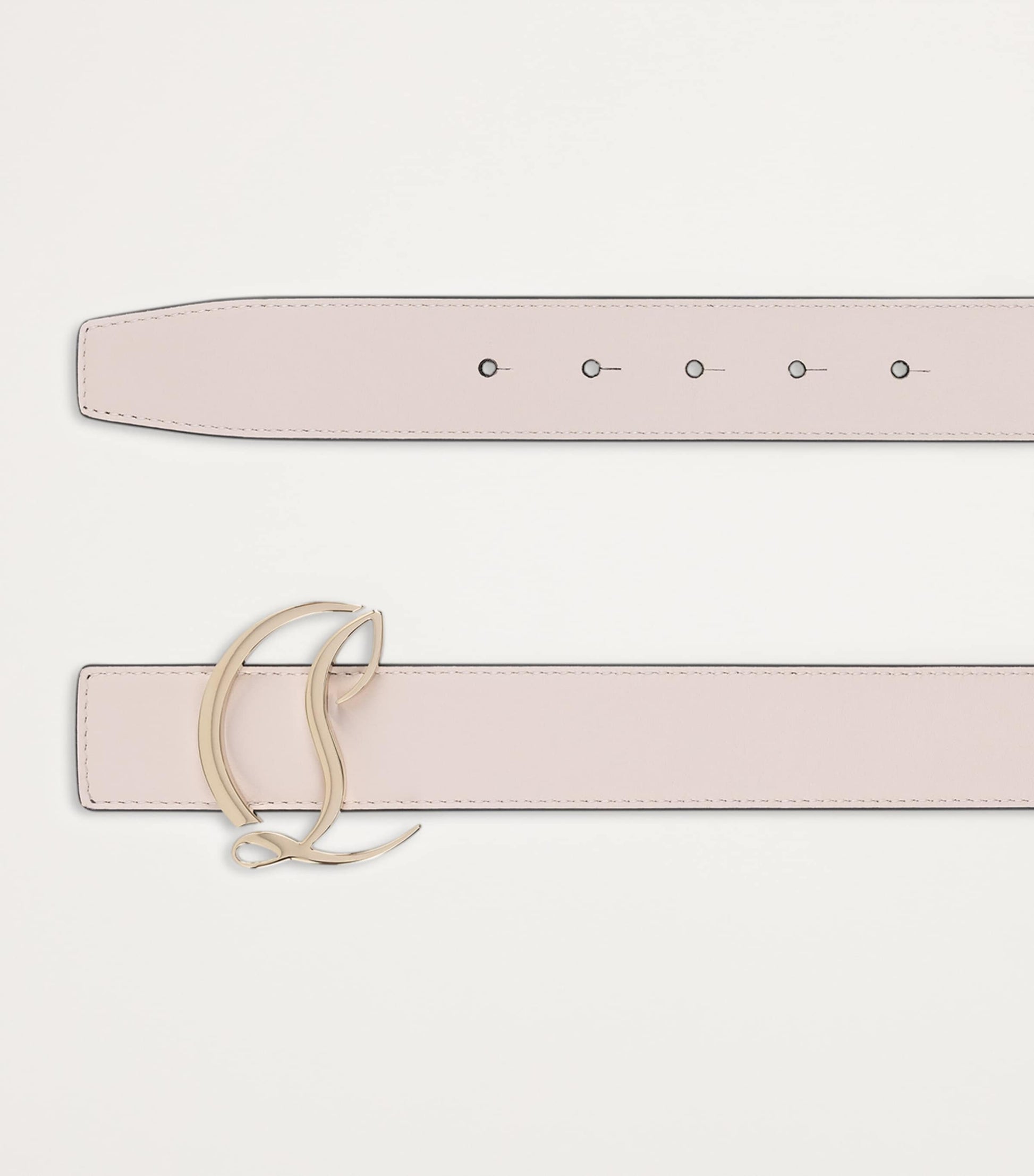 Red CL Logo Leather Belt