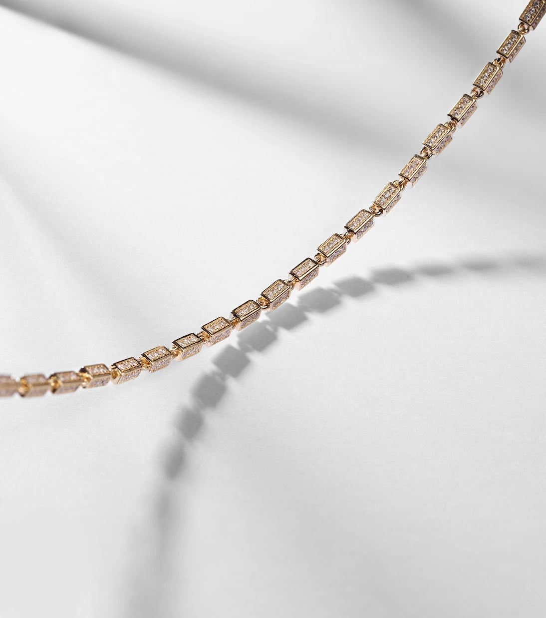 Suzanne Kalan - Block-Chain Mini 18kt gold bracelet with diamonds