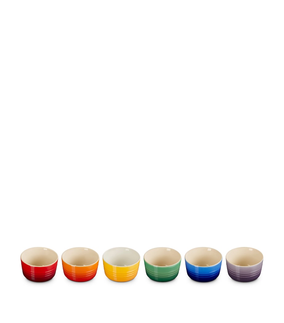 Mini Stoneware Rainbow Ramekins (Set of 6)