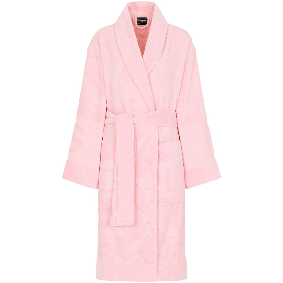 Dolce & Gabbana Casa Terry Cotton DG Logo Robe