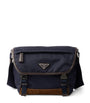Prada Small Re-Nylon and Leather Messenger Bag