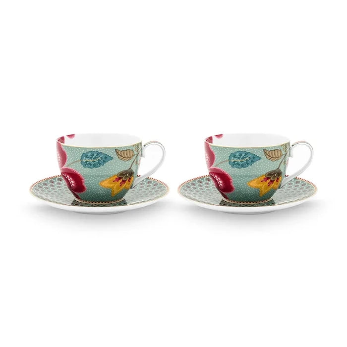 Pip Studio sırlı porselenden fincan ve tabak seti 300 ml