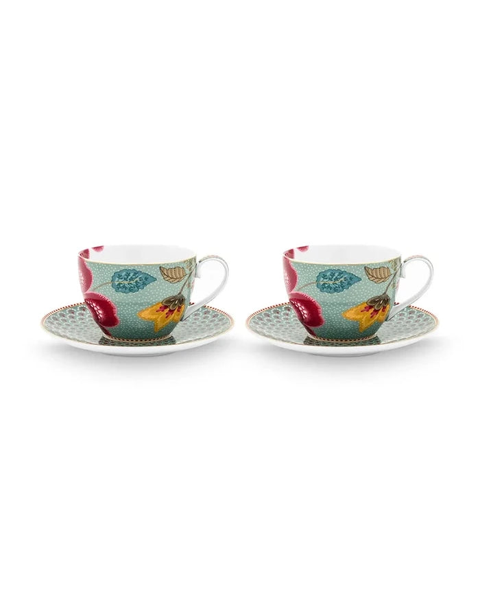 Pip Studio sırlı porselenden fincan ve tabak seti 300 ml