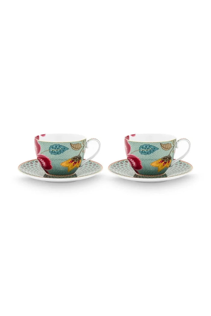 Pip Studio sırlı porselenden fincan ve tabak seti 300 ml