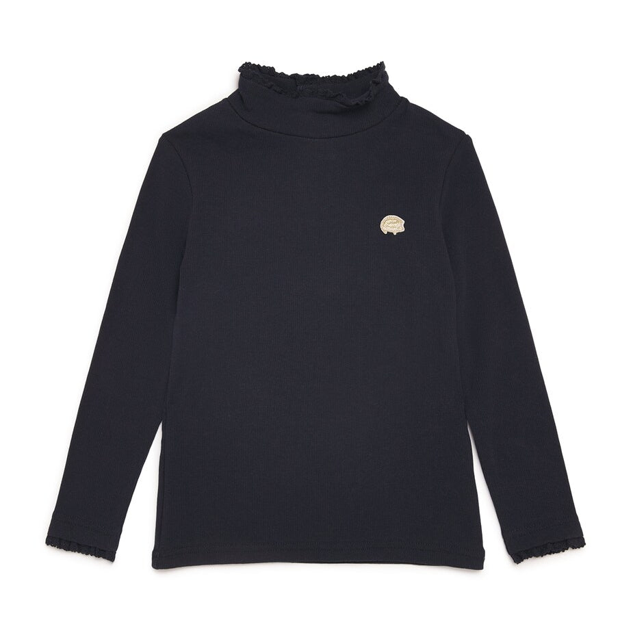 Stretch-Cotton Ruffle-Neck Sweater (3-12 Years)