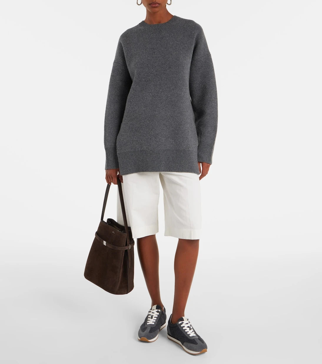 Toteme - Suede-trimmed sneakers