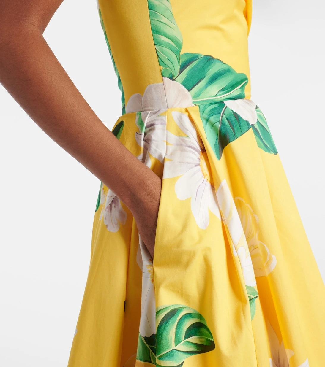 Leo Lin - Lynn floral cotton bustier dress