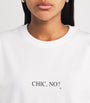 Victoria Beckham White Organic Cotton Slogan T-Shirt