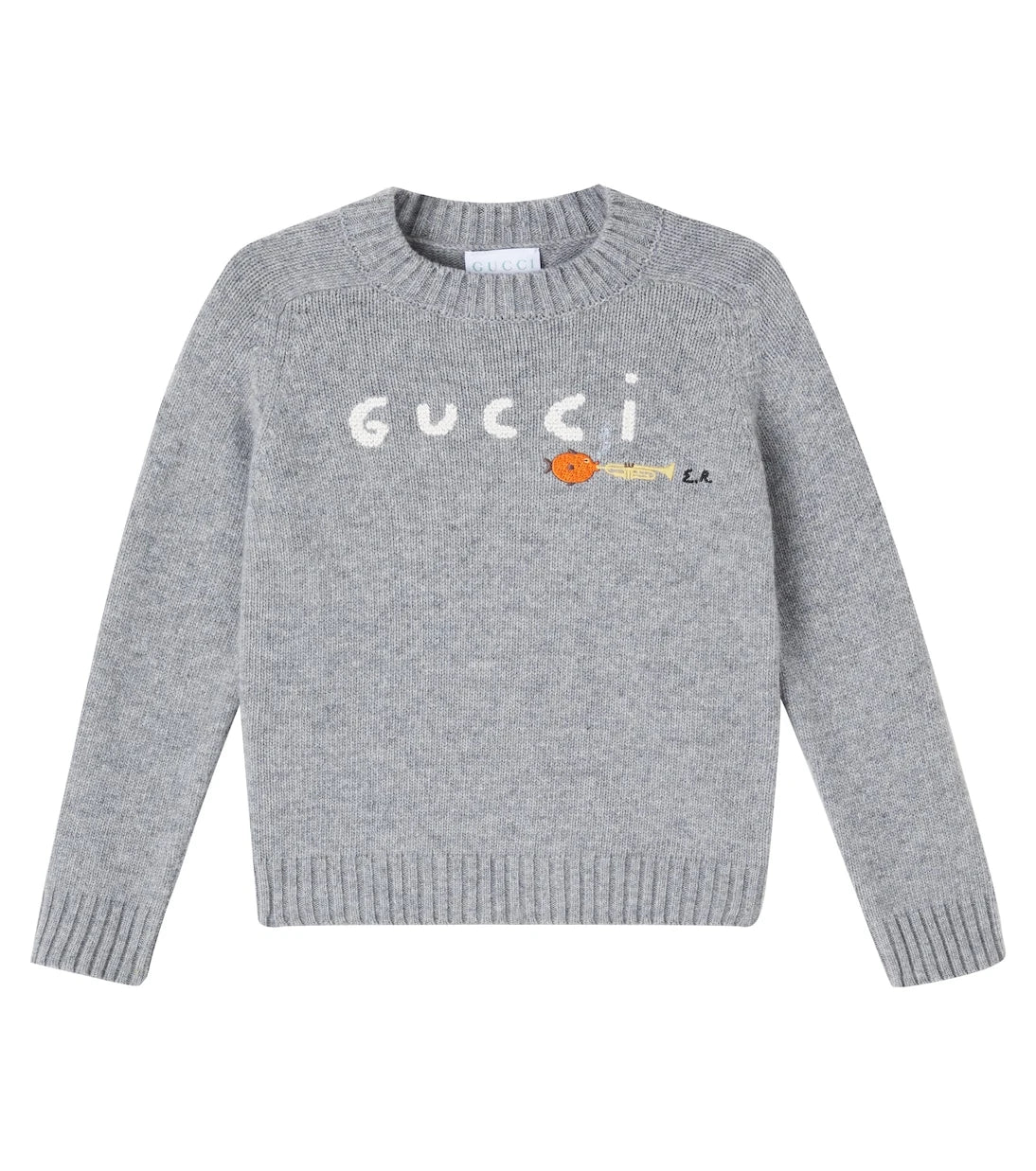 Gucci Kids - سترة صوف بشعار من تصميم إيوان روبرتس
