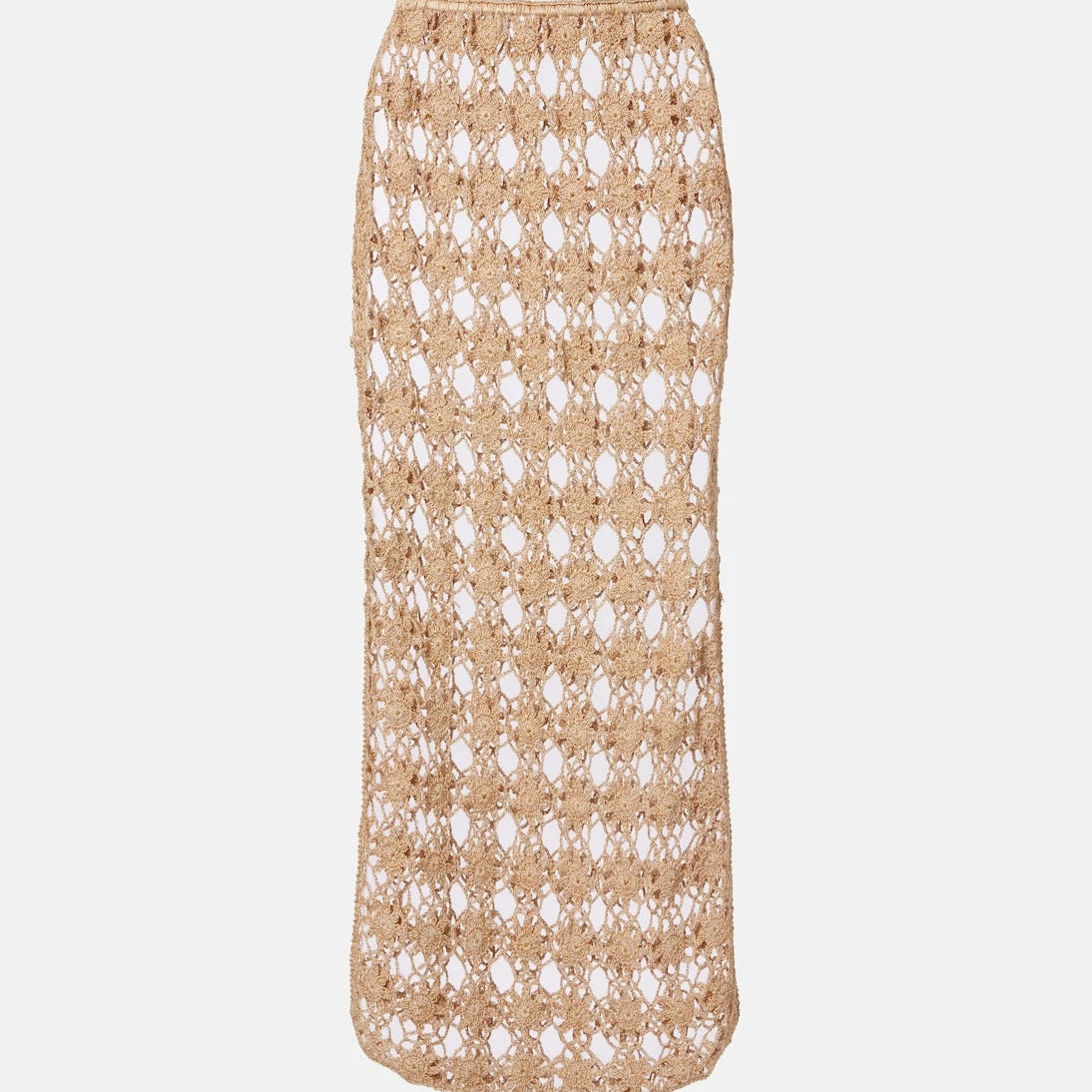 Anna Kosturova - Bella Rosette crochet cotton midi skirt