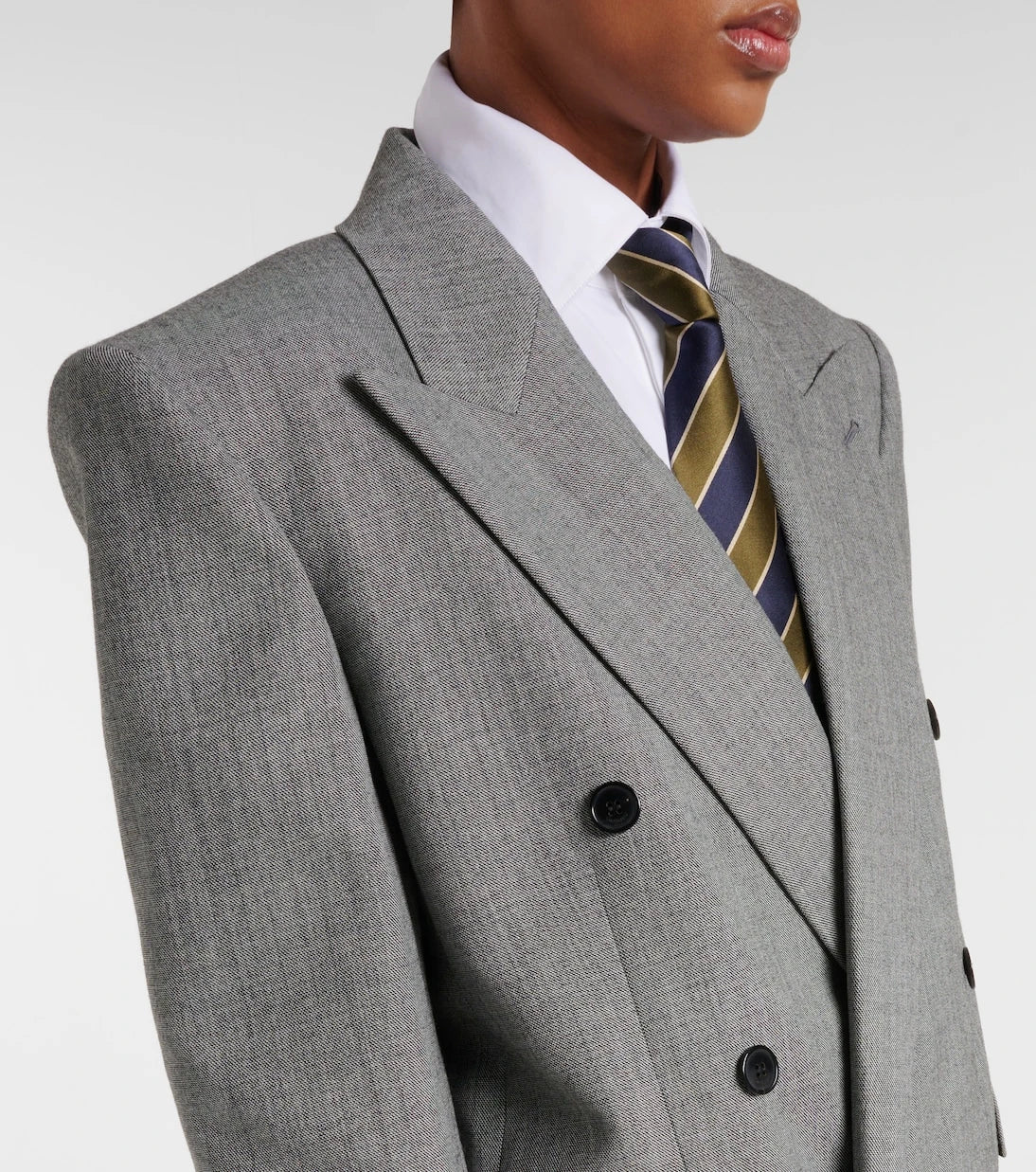 Saint Laurent - Double-breasted wool twill blazer