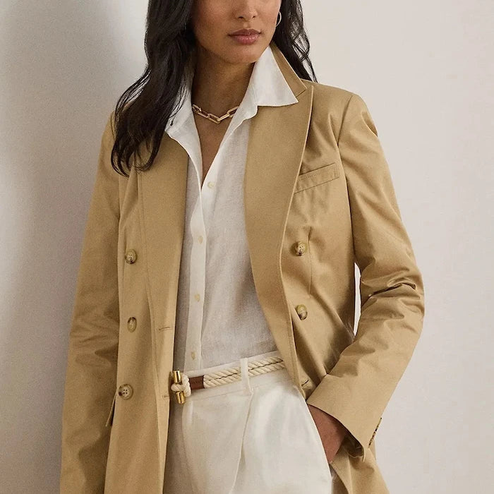 Lauren Ralph Lauren çift sıralı kadın pamuklu ceket