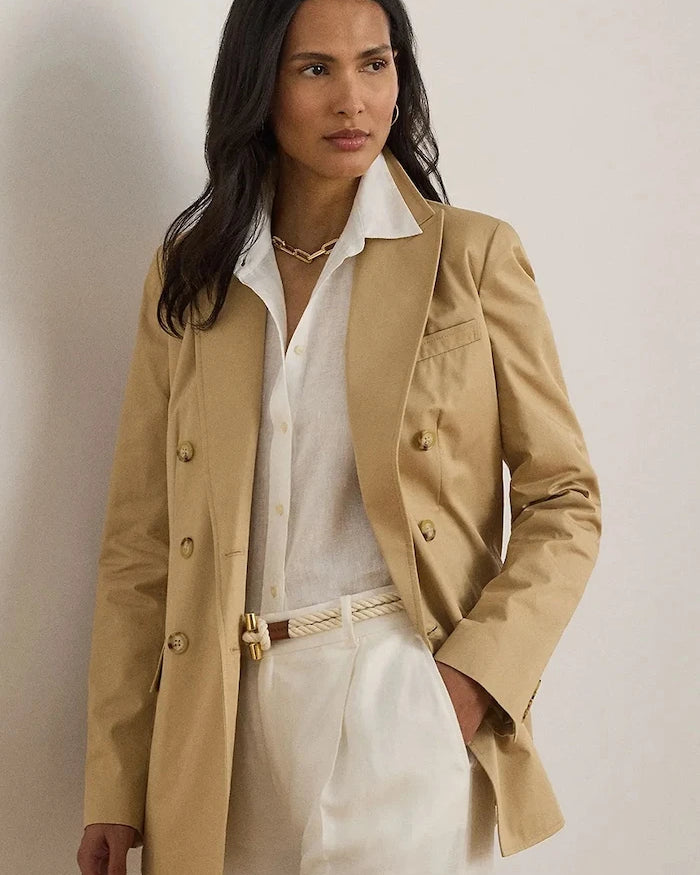 Lauren Ralph Lauren çift sıralı kadın pamuklu ceket