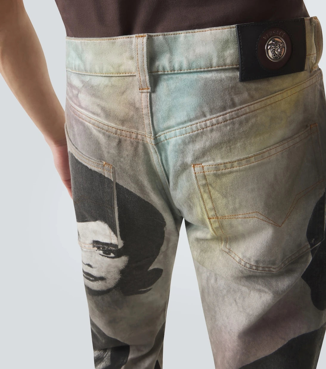 Versace - Printed straight jeans