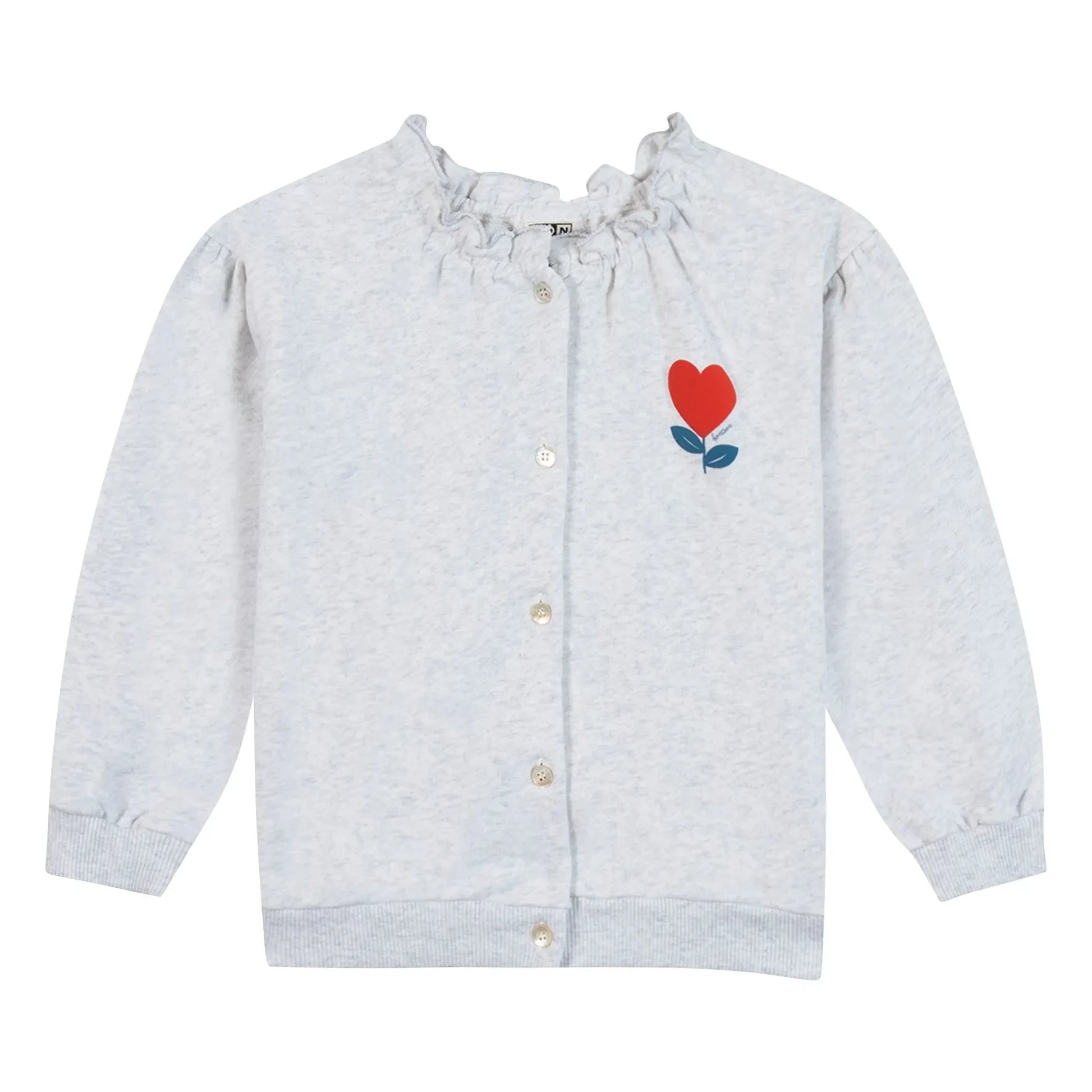 Bonton - Mottled New York fleece cardigan | Grey