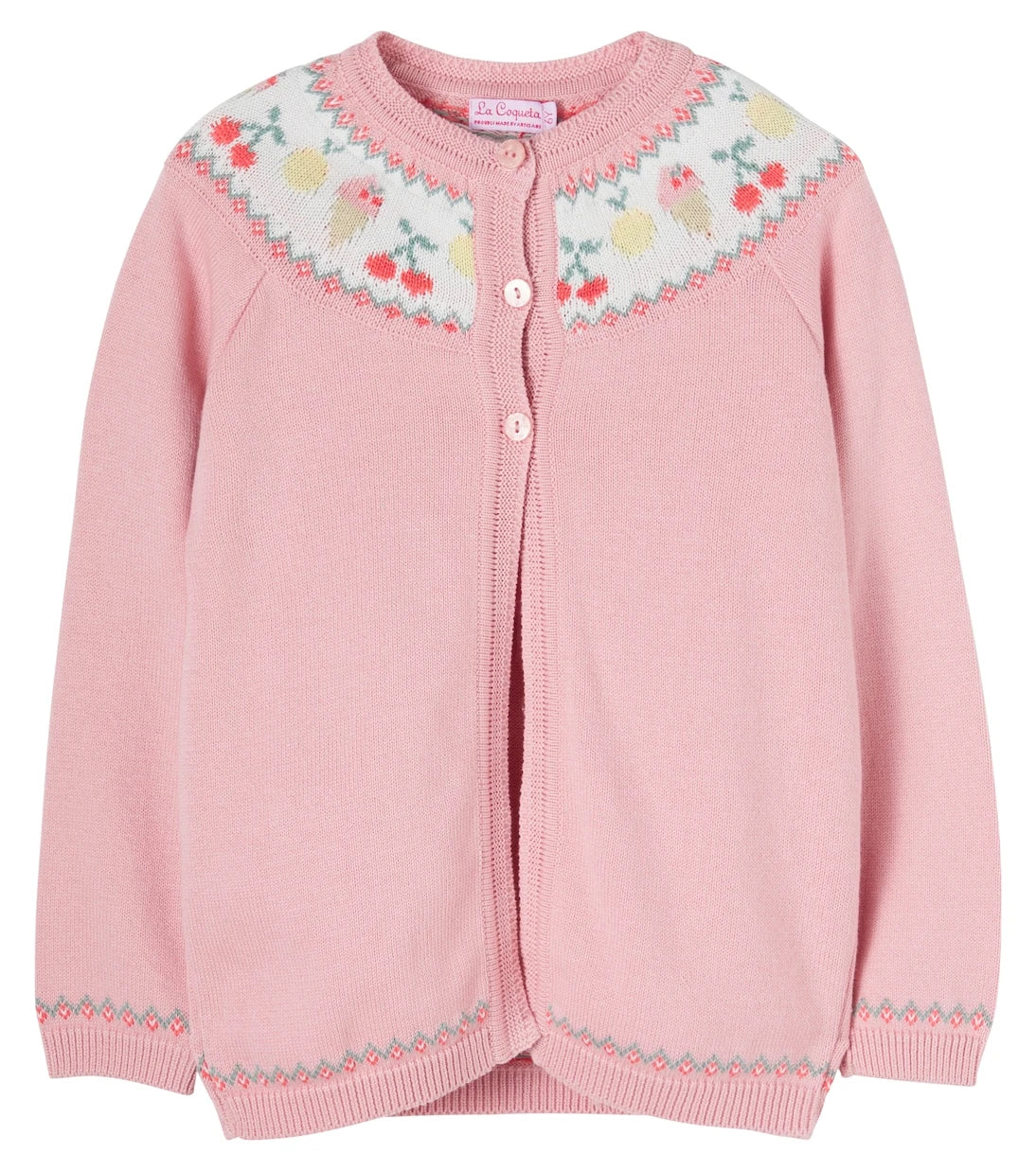 La Coqueta - Helado intarsia cotton cardigan
